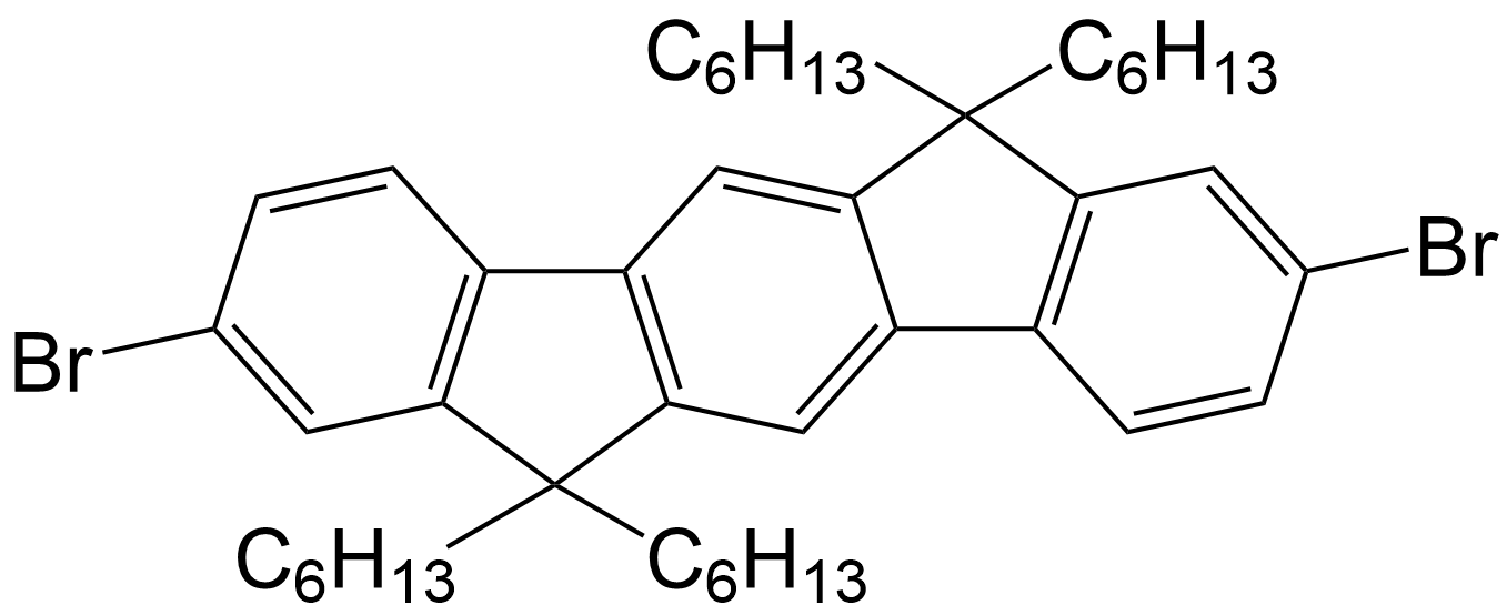 2,8-dibromo-6,6,12,12-tetrahexyl-6,12-dihydroindeno[1,2-b]fluorene/872705-69-6